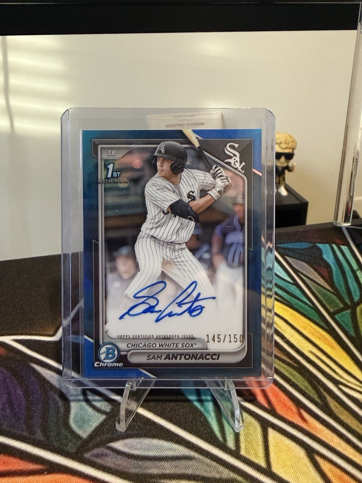 2024 Bowman Draft #CPA-SA Sam Antonacci Chrome Auto True Blue Refractor  /150