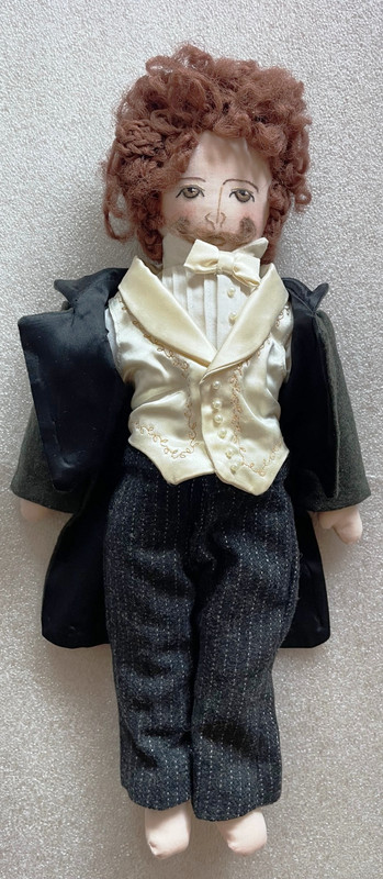 15" Handmade Victorian Gent Cloth Doll from Susan Sirkis Wish Book Pattern 1977