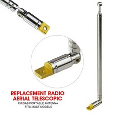 Replacement Radio Aerial Telescopic Antenna Radio FM/DAB For Most Model Portab0r