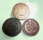 LOT OF 1858 FLYING EAGLE, 1864 & 1865 INDIAN HEAD PENNY/CENT (#11872) — photo 2