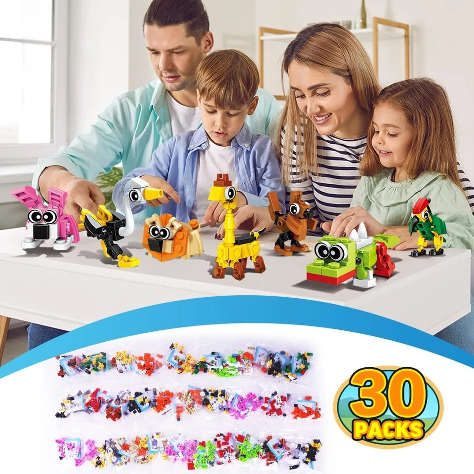 30 Pack Party Favors for Kids, 750 PCS Animals Building Block Toy for Goodie Bag - Image 3 of 4