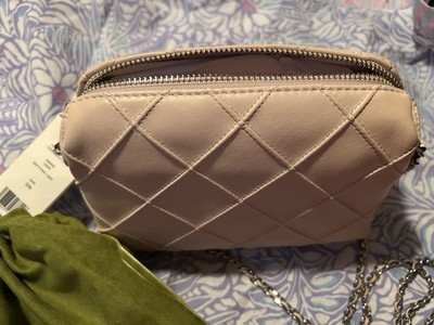 New Tory Burch Soft Fleming Leather Crossbody Bag Soft Pink Diamond   Authentic