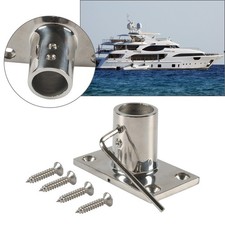Boat Yachts Hand Rail Fitting 7/8" 90 Degree Rectangular Base