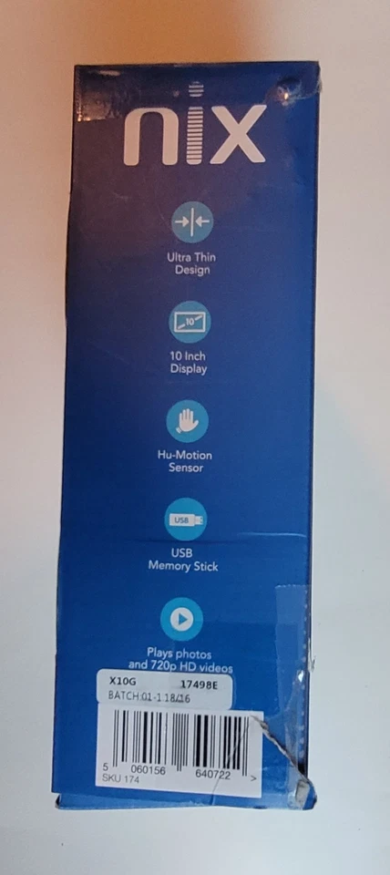 Pre-owned nix 10 Inch Digital Frame - X10G with Hu-Motion Sensor - Tested - Image 2 of 4