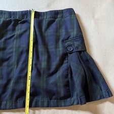 Adult Women  s Lands End School Uniform Plaid Skort Hunter/Classic Navy Size: 10