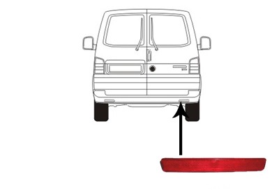 VAN Wezel RüCkstrahler StoßFäNger (5896930) FüR VW Transporter T5 Multivan |-image