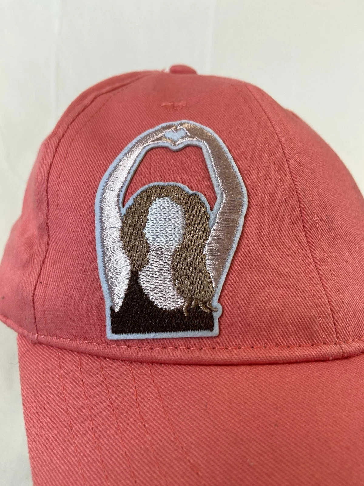 Heart Hands Baseball Cap Strapback Hat Patch Pink… - image 2