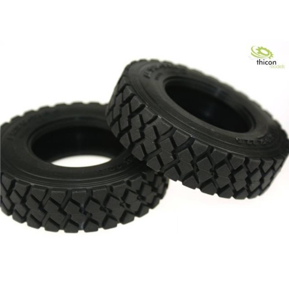 Pneus RC 25mm Thicon 50023 tout-terrain à haute adhérence pour les sols meubles