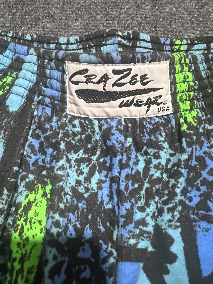Crazee Wear Vintage Parachute Pants Mc Hammer Retro 80s Coloful Geometric M - Image 2 of 4