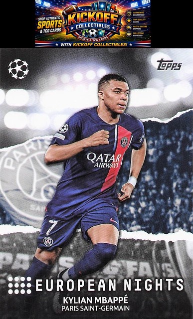 2023-24 Topps UEFA Club Competitions #EN-22 Kylian Mbappé European Nights