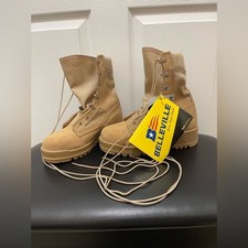 Belleville Steel Toe Boots Combat Boots Size 4 W Men Size 6 Women 300 DES ST Tan