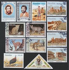 NAMIBIA 1997 nice collection of 13 used stamps, Animals. Birds, etc (LotE597)