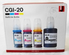 4PK CGI-20 Color Ink Refills For Canon PIXMA G6020 G7020 G5020 Printer