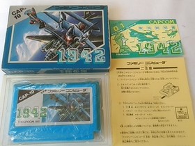 1942 Capcom Nintendo Famicom FC NES Cartridge,Manual Boxed set tested-B-