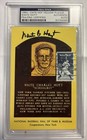WAITE HOYT BABE RUTH 1964 DATE HOF YELLOW PLAQUE AUTO STAMPE