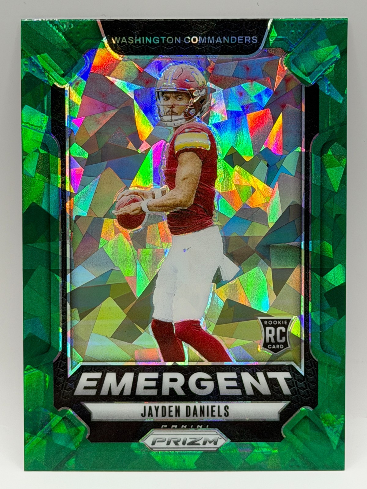 2024 Panini Prizm Jayden Daniels #2 Emergent Green Ice Prizm (RC)