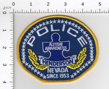 HENDERSON ( AUTISM AWARENESS  ) NEVADA  COLLECTIBLE POLICE EMBROIDERED PATCH