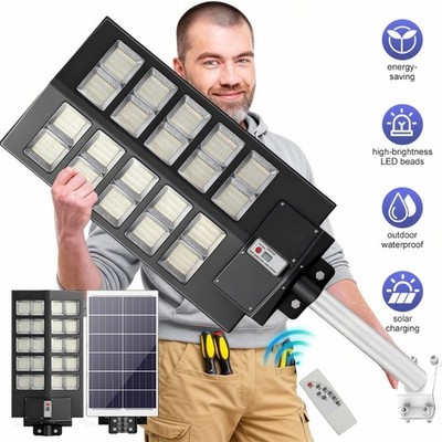 1000W Commercial Solar Street Light , 120000LM Parking Lot Light Commercial US