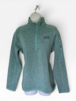 Patagonia Better Sweater 1/4 Zip Pullover Womens L Teal Fleece STY25617