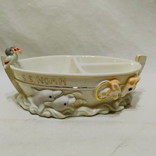 Lenox S.S. Noah Noah's Ark Child's Segmented Bowl Or Trinket Dish With Box