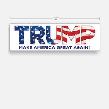 TRUMP MAKE AMERICA GREAT AGAIN 10" Bumper Sticker, Window Decal, Car, Truck, SUV
