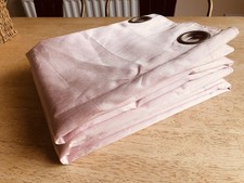 Soft pink Curtains pair width 64" each ,128" total width cover by 54" drop