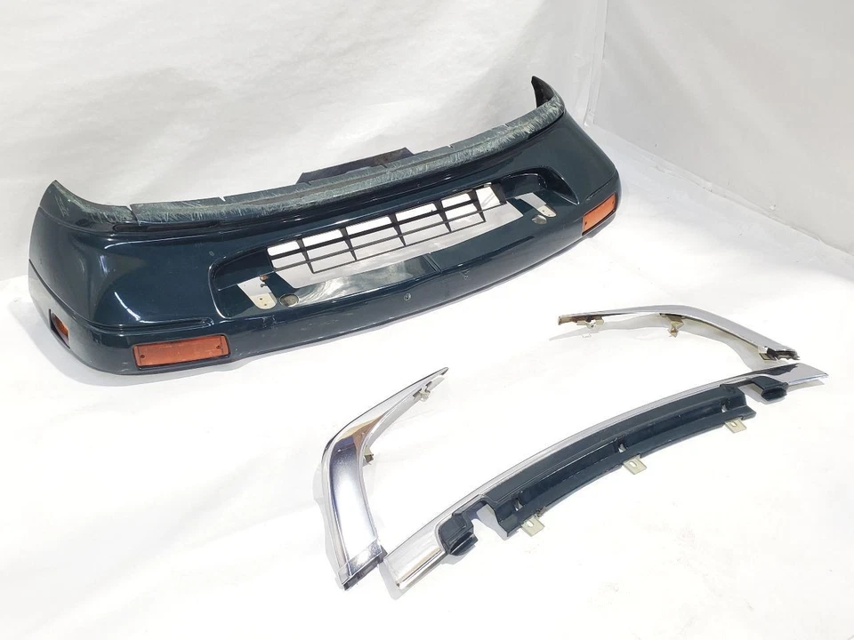 1994 1995 1996 Jaguar XJS OEM conjunto completo de para-choque dianteiro tem danos - Imagem 2 de 4