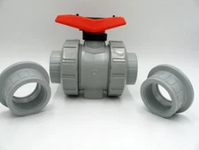 GF Piping Systems Inline True Union CPVC FNPT Ball Valve 2" Pipe Size 163546347