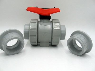 GF Piping Systems Inline True Union CPVC FNPT Ball Valve 2'' Pipe Size 163546347