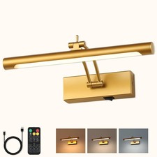 7Degobii Picture Light Gold 12in Rechargeable Dimmable with Remote