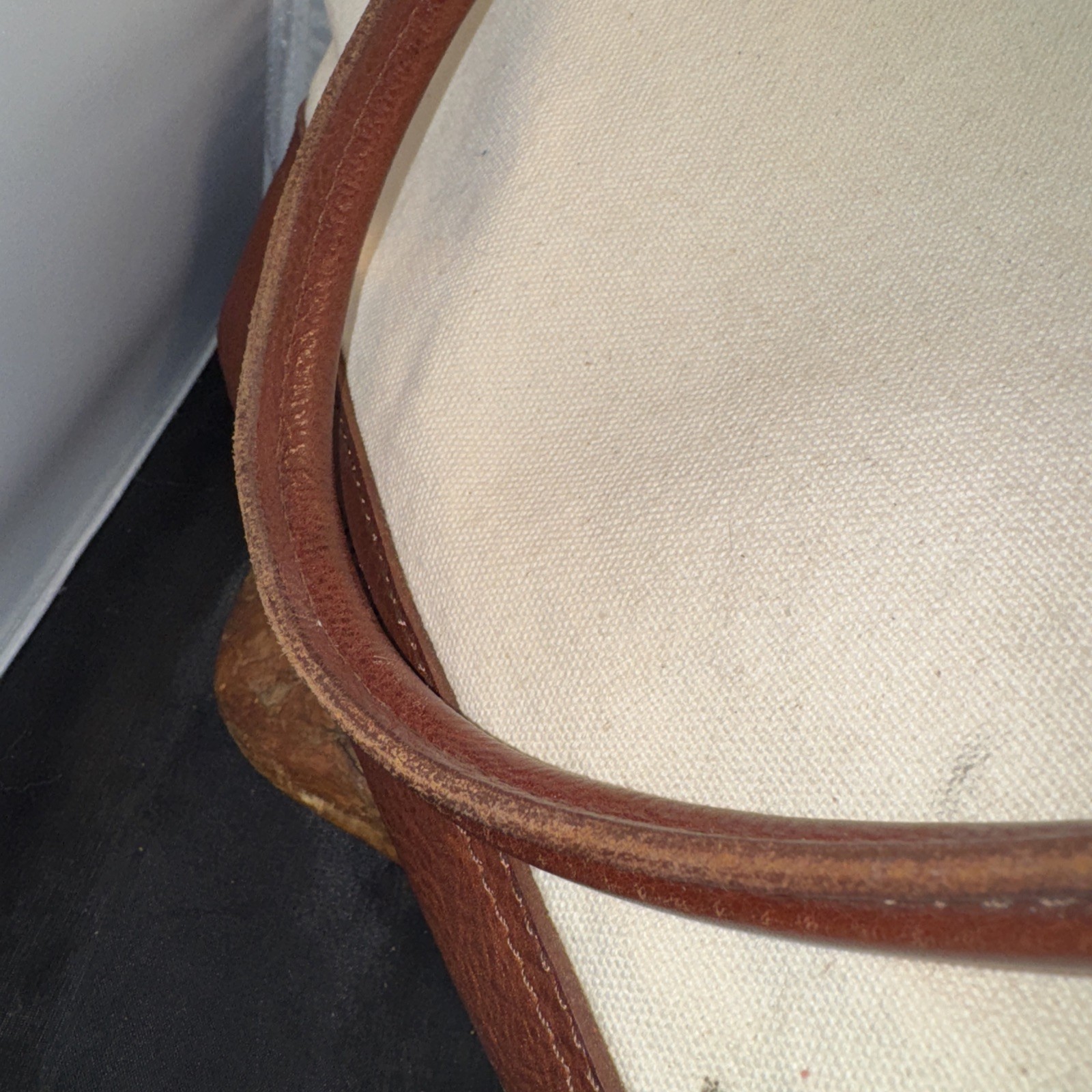 WILL LEATHER GOODS Canvas & Leather Tote Bag-SOLD As IS