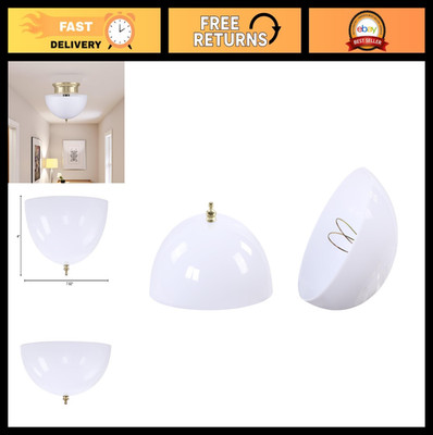 Clip-On Dome Shade for A-Type Bulb, 7.6'' Diameter, Indoor Light Fixture, 2 Pack