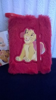Disney The Lion King - kleines Plüsch - Notizbuch Rot mit Bild