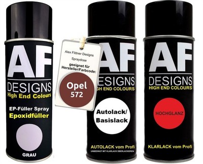 Epoxid Spraydose Set für Opel 572 KODIAK metallic Spraydose EP Grundierung Klarl