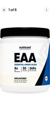 Nutricost EAA Powder 30 Servings (Unflavored) - Essential Amino Acids