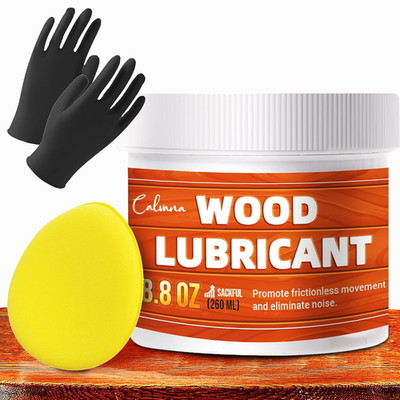 8.8Oz Wood Drawer Wax Lubricant Paste, Wood Wax,Door Hinge Lubricant,For Wood Dr