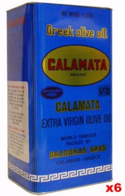 Extra Virgin Olive Oil - Calamata Brand, Blue Can, CASE (6 x 3L)