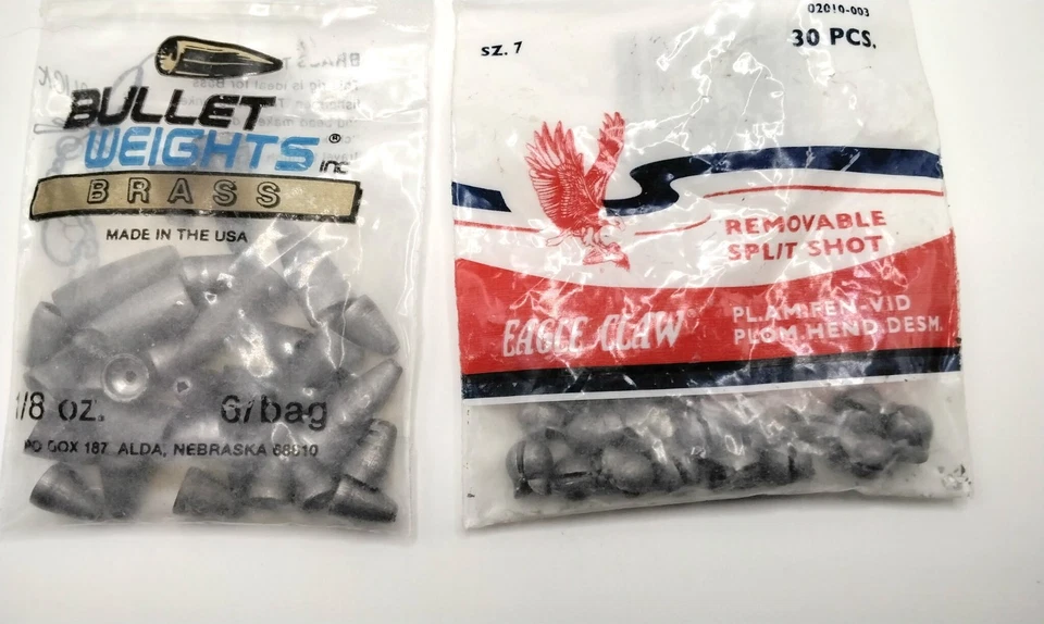 Lote De Colección Pesas Pesca Sinkers Garra de Águila etc. Tiro dividido, giratorio, bala Foto 4 de 4