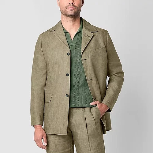 Stafford 100% Linen Classic Fit Suit Jacket 44S, 44R, 46S, 46R, 48R, 50R, 52R - product listing photo