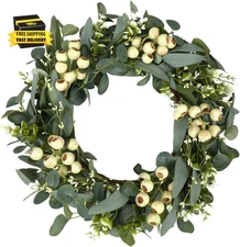Eucalyptus Wreaths for Front Door 20 Inch Green Home Decor for Wall Porch Window