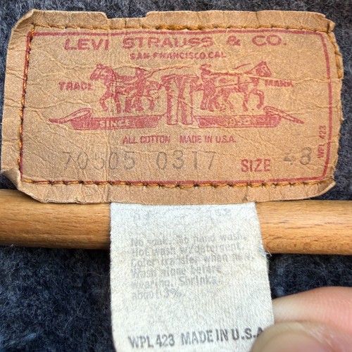 Vintage 70s Levi’s Type 3 Denim Trucker Jacket Size 48 70505 0317 Blanket Lined by Levi's, Size 48, $199 - Photo 4