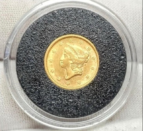 Spectacular Uncirculated Gold 1853 Liberty Head Type 1 One Dollar Coin