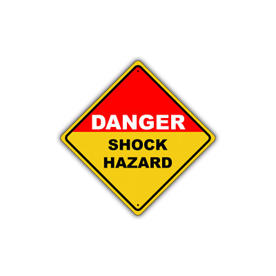 Danger Shock Hazard OSHA Wall Art Decor Novelty Aluminum Metal Sign 12x12
