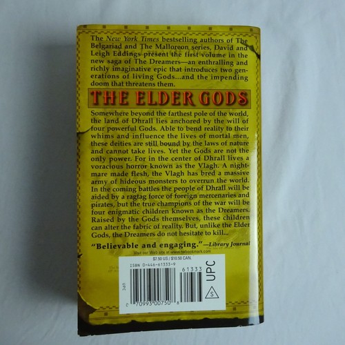 The Elder Gods by David Eddings book 1 of The Dreamers 2004 Warner Paperback - Picture 2 of 9