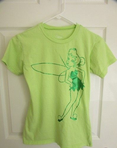 VTG DISNEY STORE 'TINKERBELL' SMALL GREEN T-SHIRT - Picture 1 of 4