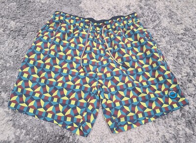 Scotch Soda Swim Trunks Mens Large Geometric Print Bathing Suit