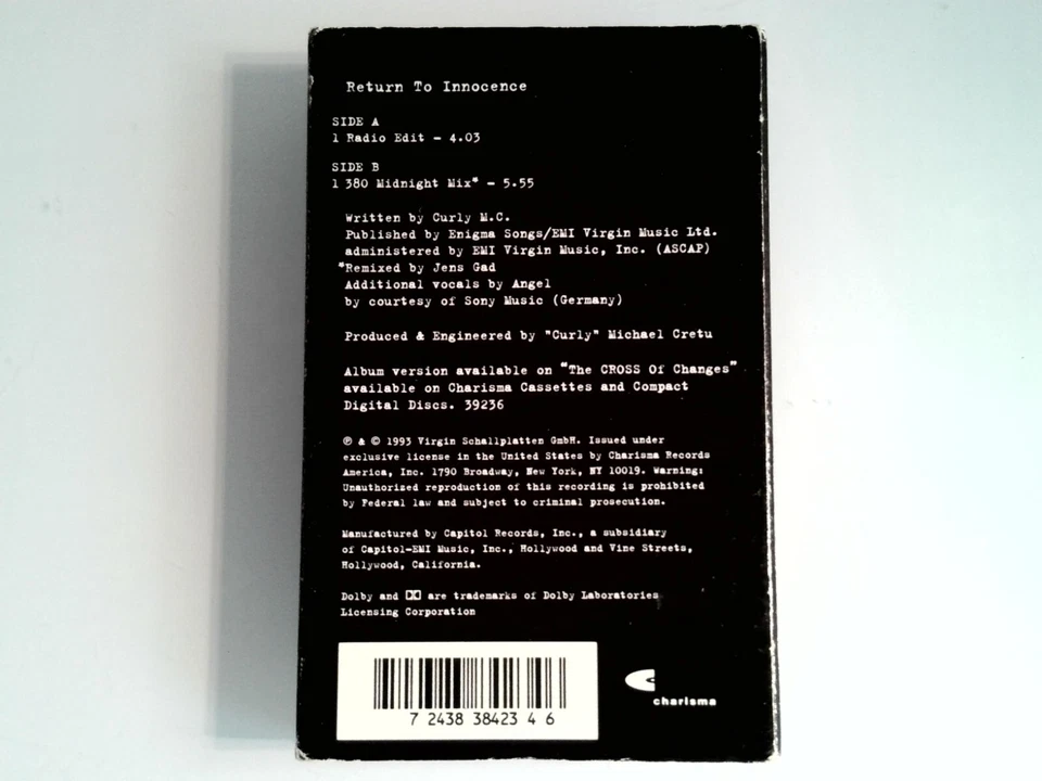 Enigma Return to Innocence (Cassette) Single - Imagem 2 de 2