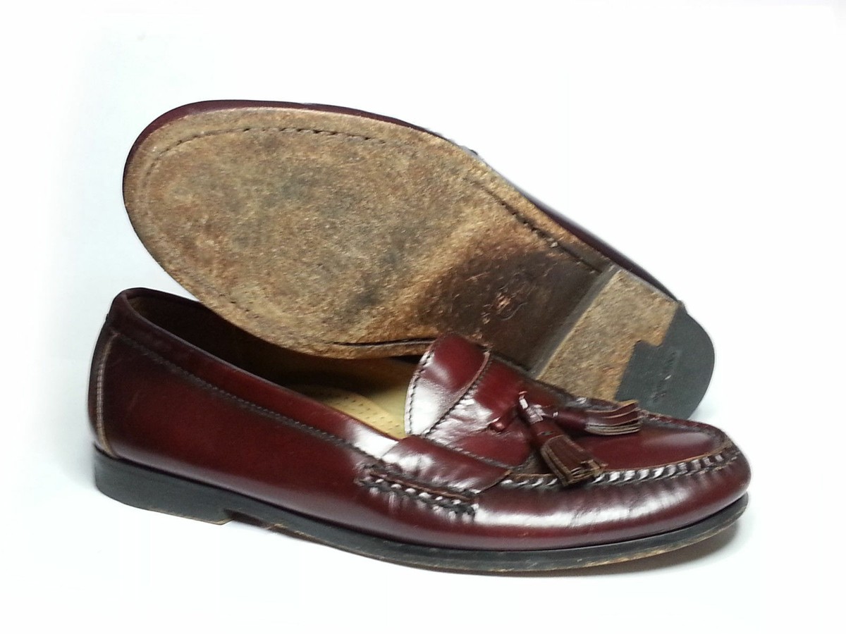 Cole Haan City Men Size 8.5 Tassel Loafers Burgundy Leather  display picture 2