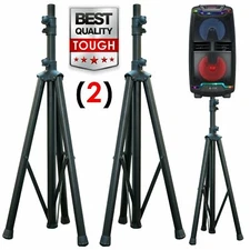 Pair EMB TSS2 Heavy Duty Pro Adjustable Height Tripod DJ PA Speaker Stands