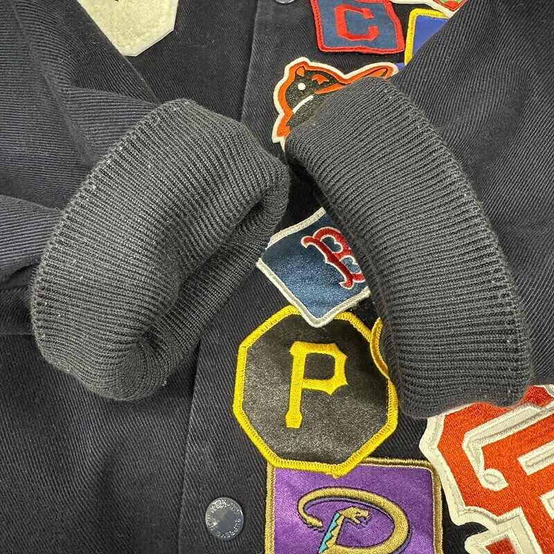 Supreme X New Era 20SS MLB Varsity Jacket Navy Size L Logo